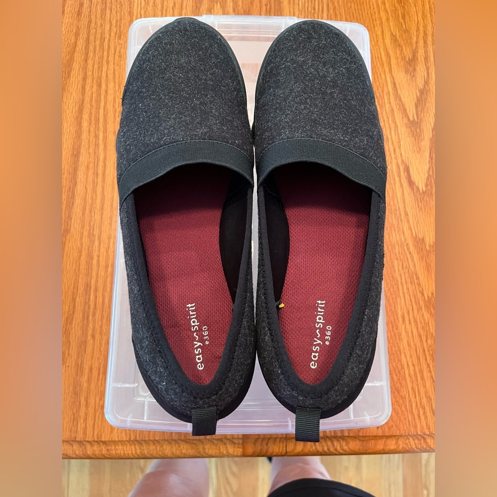 Easy Spirit Black Flats Comfortable Loafers